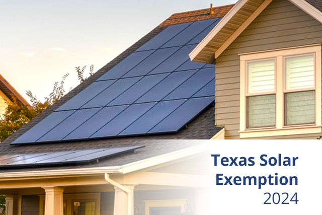 House with solar panels on the roof eligible for the solar property tax exemption
