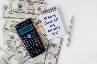 Where do my property taxes go? note next to money and a calculator