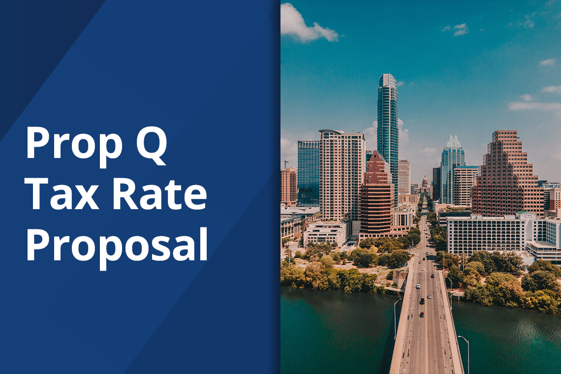 Aerial of Austin Texas - learn about prop q